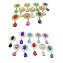 20pcs Water Drop Shape Crystal Flatback Buttons Jewelry Making Accessories