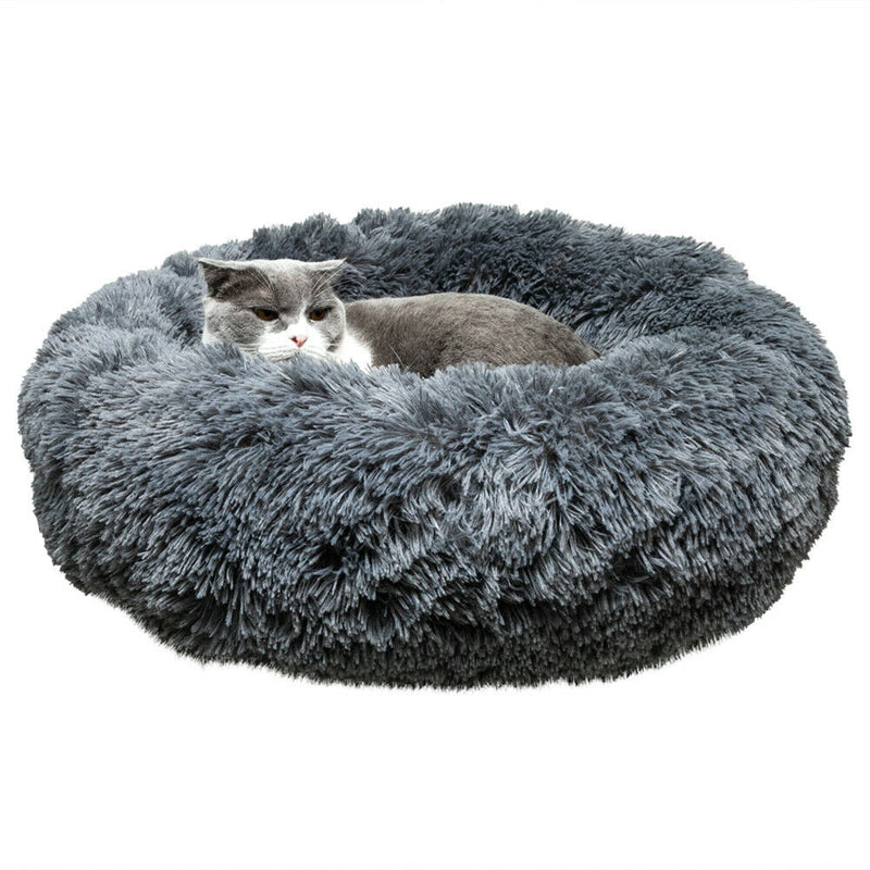 Kennel Round Foldable Nest for Small Pet Plush Warm Pet Cushion Pet Accessories