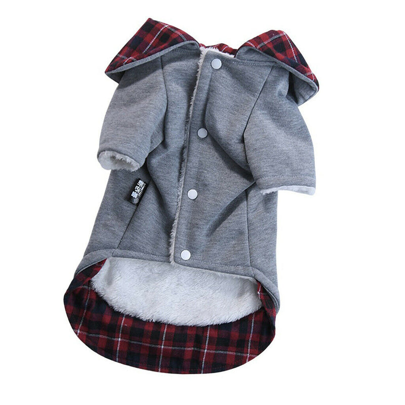 Dog Autumn Winter Warm Cotton Coat For Small Medium Dogs Puppies Red-M