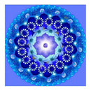5D DIY Blue Flower Full Drill Round Diamond Painting Embroider Cross Stitch