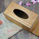 1X(Simple Paper Towel Storage Box Wooden Drawer Tissue Box Home Kitchen Car