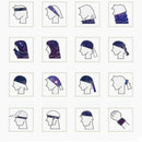 3Pcs Cycling Face Cover Starry Sky Guard Balaclava Headscarf Breathable Soft