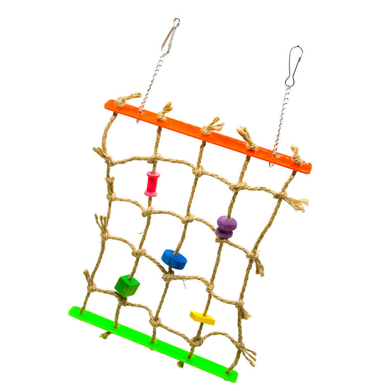 Acrylic Birds Parrot Cockatoo Rope Net Swing Ladder