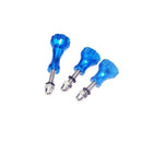 Aluminum Stainless Thumb Knob  Nut Screw Set For GoPro Hero3+/3/2/1-Blue