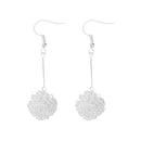 Fashion Hollow Ball Long Drop Dangle Hook Earrings Women Elegant Jewelry