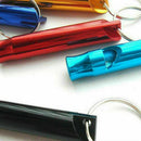 5x Camping Hiking Survival Aluminum Alloy Emergency Whistle With Keyring