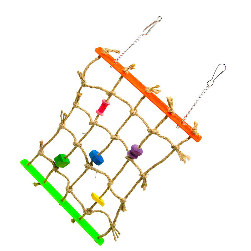 Acrylic Birds Parrot Cockatoo Rope Net Swing Ladder