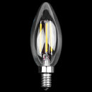 Dimmable E12 4W COB Edison Candle Flame Filament LED Light Bulb Lamp 10*3.5 M6B2