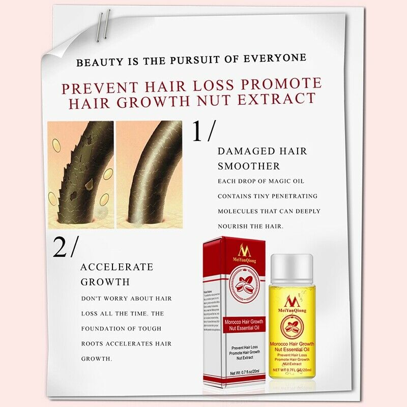 MeiYanQiong Morocco Nuts Hair Fast Powerful Growth Essence 3PCS Preventing  Q2Z9