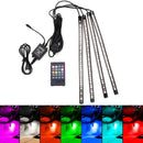 4XDC12V 12 LED Lights USB Wireless Music Control 8 Color RGB Car Interior L