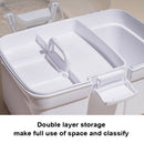 Makeup Organizer Nail Art Storage Box Handheld Desktop With Handle Double Layer