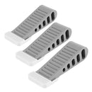 Set 3 TPR Rubber Door Stoppers Security Door Wedges Durable&Realiable White