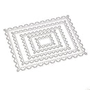 5pcs/Set Rectangle Wave Cutting Dies Stencil for DIY Scrapbook