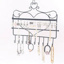 Wall-Mounted Earrings Storage Bag Hanging Closet Jewelry Storage Rack Black