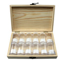 12Pcs Transparent Round Commemorative Coin Bottle Tube  W/ Box Kit