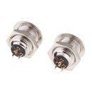 2Pieces Metal 3Pin Mini XLR Connector Plug Male Audio Microphone Connector
