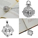 2Set Brass Siilver Beads Cage Pendant Beads DIY Women Girls Fashion Jewelry