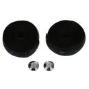 2x Road Race Bike Bicycle Cycling Handlebar Black Tape Ribbon Wrap with 2 P