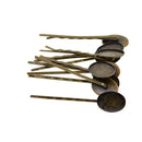 10x Hair Slide Pin Clip Hairpin Blank Setting Tray Oval for 13x18mm Cabochon
