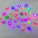 Novelty 10pcs LED Flashing Glow in Dark Finger Rings Party Favor Toys Kids Gifts