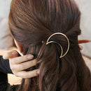 Hair Clip for Women - 8 Pcs Hair Barrettes Hair Pins Moon e-Shape Circle Bu L8H4