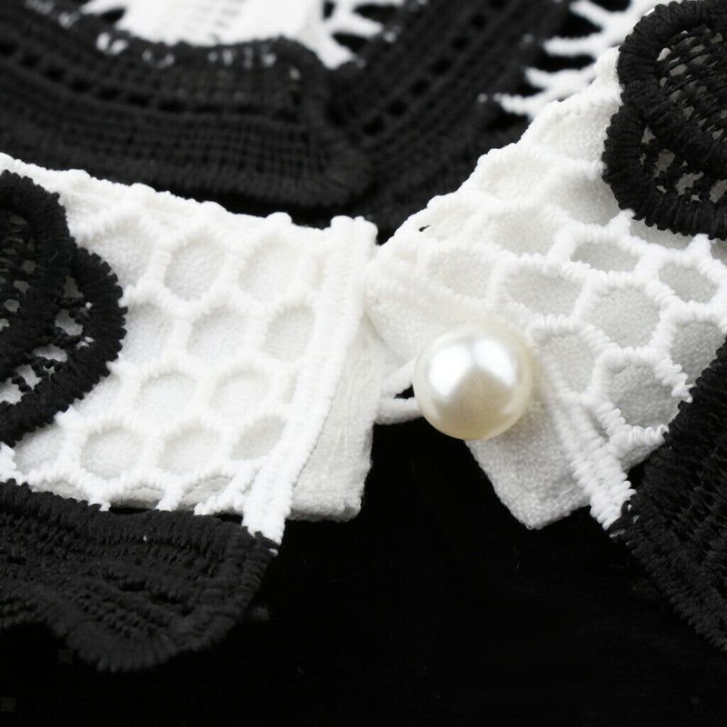 Women Bowknot Faux Collar Detachable Collar Decor Easy to Wear and Take off
