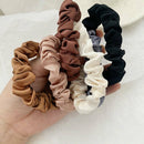 6PC/Kit Elastic Hair Bands Silk Satin Scrunchie Hair Ties Ponytail Holder Ropes