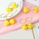 Cute Yellow Duck Silicone Key Chain Gift Bag Pendant Accessory Keyring ToysJR