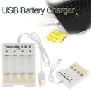 4 Slots USB Fast Charging Li-ion/Ni-MH Battery Charger for AA/AAA Batter xkTOCA