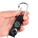 3-in-1 Multifunction Camping Carabiner With Keychain Compass Thermometer Ne