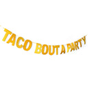 taco bout a party banner mexican carnival party decor glitter paper bunting LJ