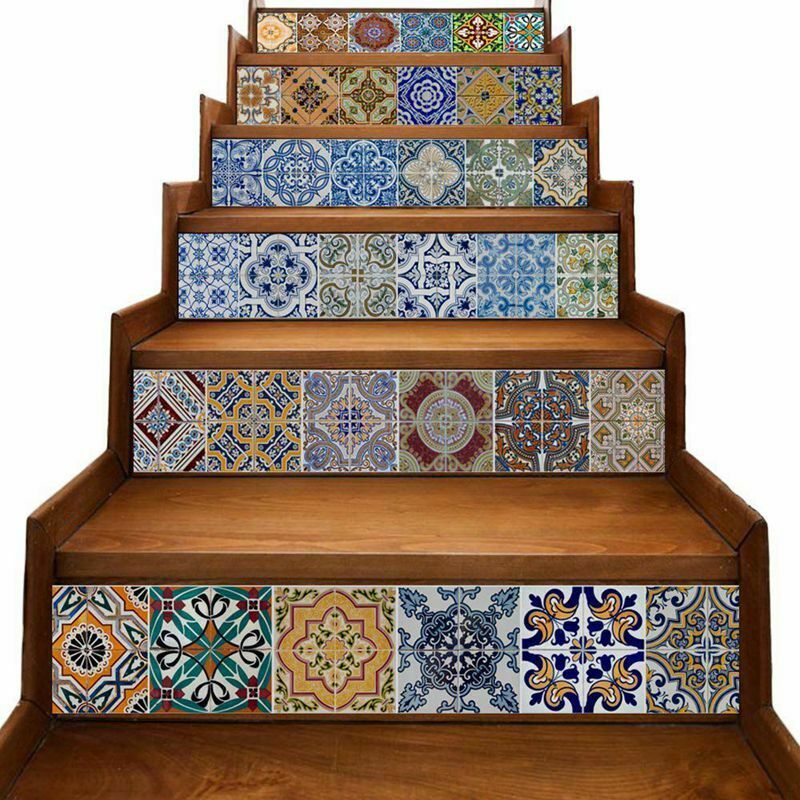 Peel and Stick Tile Backsplash Stair Riser Decals DIY Tile Decals Mexican T I3G1