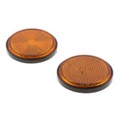 2Pcs Orange Round Reflectors Universal for Motorcycle ATV Dirt Bike