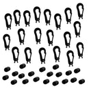 (Pack of 20) 5mm Shock Cord Karabiner Hook - Plastic Heavy Duty Elastic Cord