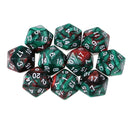 10/set 20 Sided D20 Dice For TRPG Game   DND Cup Game