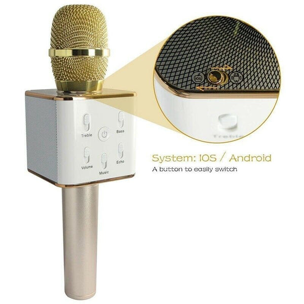 Portable Wireless Karaoke Microphone,Mini Handheld Cellphone Karaoke Player