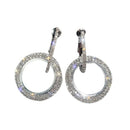 Classic Round Circle Hoop Earrings For Women Rhinestone Earring Fashion Jew J6J6