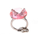 Artificial Diamond Pink Towel Ring Keychain for the wedding F1X8