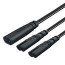 IEC320 C8 Male to 2x C7 Female Power Cord 0.98ft Replacement PDU Server Kit
