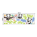 Cute Zoo Animal Panda Tree Birds Kids Roomdecor Baby Room Decals Wall StickES