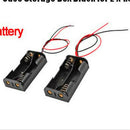 10x Wire Lead Black Plastic Battery Holder Box Storage Case DIY for 2 x 1.5V AA
