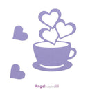 Love Heart Coffee DIY Metal Scrapbook Craft Embroidery Cutting Die