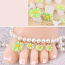 8pcs/Set Toe Separator Silicone Flower Diamond Foot Nail Art Tools Pedicu JGK
