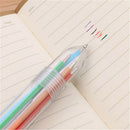 2PCS 6 In 1 Multi Colour Retractable Click Ballpoint Pen Creative Stationery