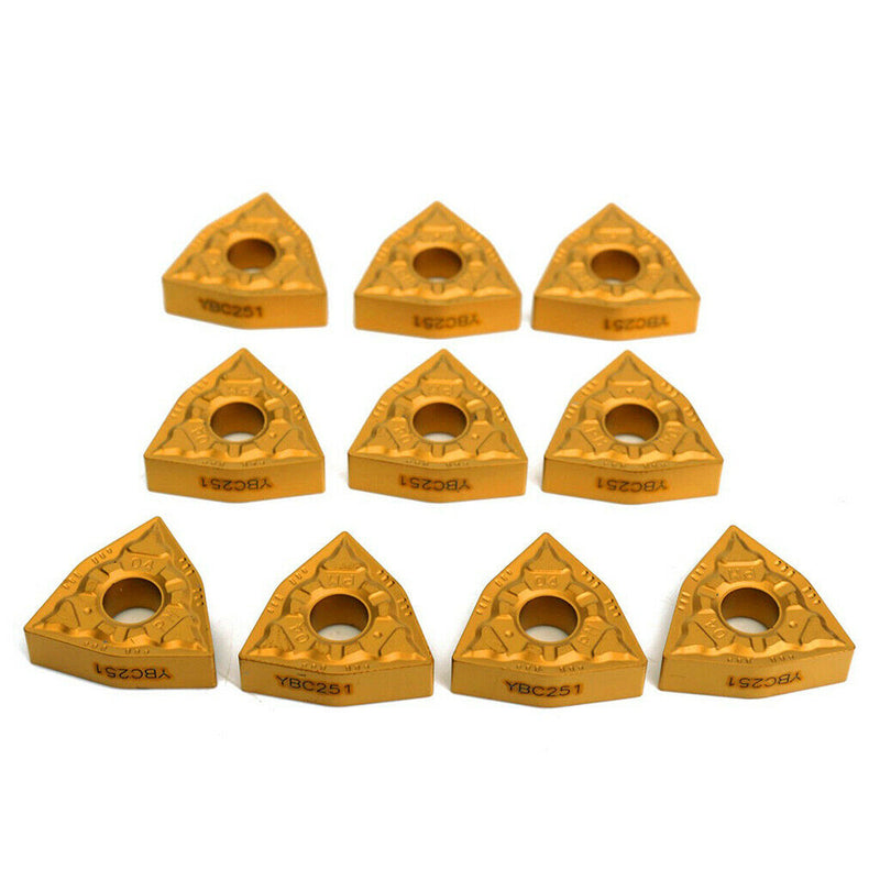 10Pcs WNMG0804 Inserts + Wrench With WWLNR1616H08 Lathe Turning Tool Holder