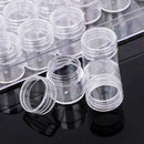 Clear Plastic Jewelry Storage Rectangle Box 30Pcs Small Round Container Jars