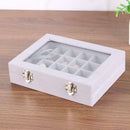 24 Grid Velvet Women Jewelry Packaging Boxes Ring Earrings Organizer Case A