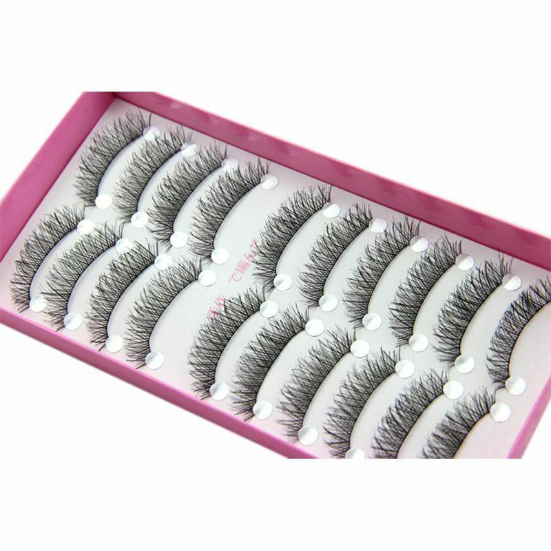 10 pairs of eyelashes False Eyelashes Natural Beauty Makeup Eyelashes - Cro C4X6