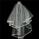 Elegant White Elegant Beauty Two Layers Short Net Tulle Bride  For Wedd 3C