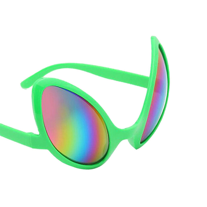 Novelty Alien Party Glasses Fancy Dress Costume Green Frame Colorful Lens